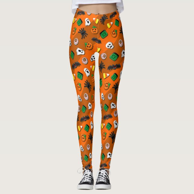 Halloween Spooky Candies Party      Leggings (Front)