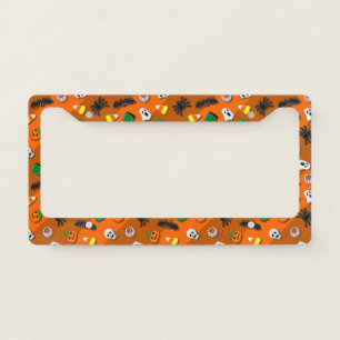 Halloween Spooky Candies Party License Plate Frame