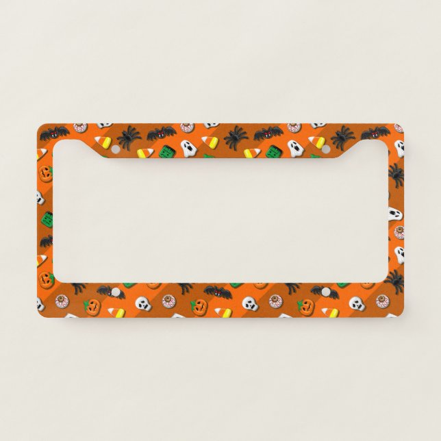 Halloween Spooky Candies Party      License Plate Frame (Front)