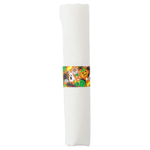 Halloween Spooky Candies Party Napkin Bands