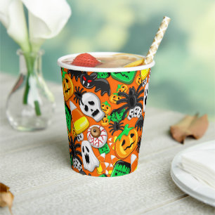 Halloween Spooky Candies Party Paper Cups
