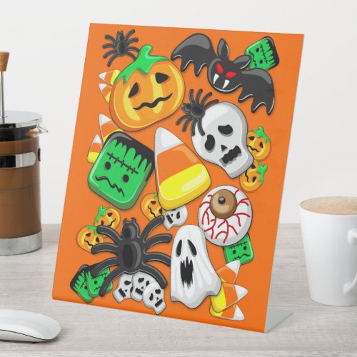 Halloween Spooky Candies Party     Pedestal Sign