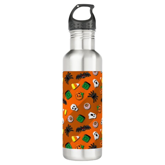 Halloween Spooky Candies Party     Stainless Steel Water Bottle (Front)