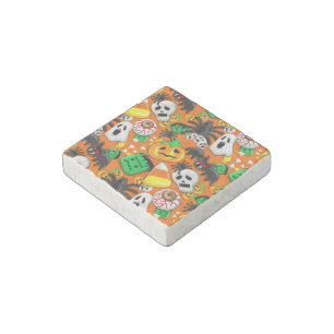Halloween Spooky Candies Party Stone Magnet