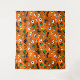 Halloween Spooky Candies Party Tapestry