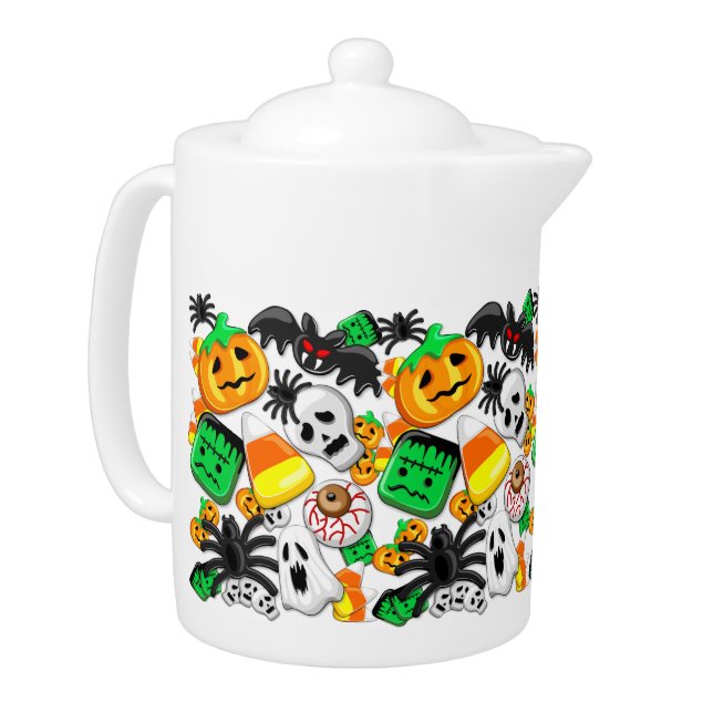 Halloween Spooky Candies Party    Teapot (Left)