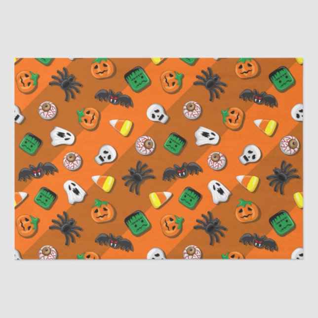 Halloween Spooky Candies Party    Tissue Paper (Front)