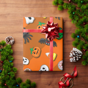Halloween Spooky Candies Party Wrapping Paper