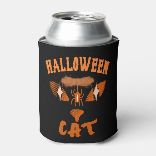 Halloween Spooky Cat Eyes  Halloween Can Cooler