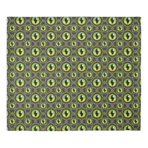 halloween Spooky Cats Eyes Pattern Duvet Cover