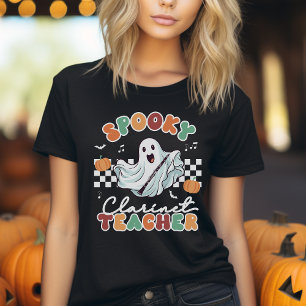 Halloween Spooky Clarinet Teacher Music T-Shirt