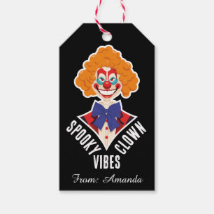 Halloween Spooky Clown Vibes Creepy Circus Modern Gift Tags