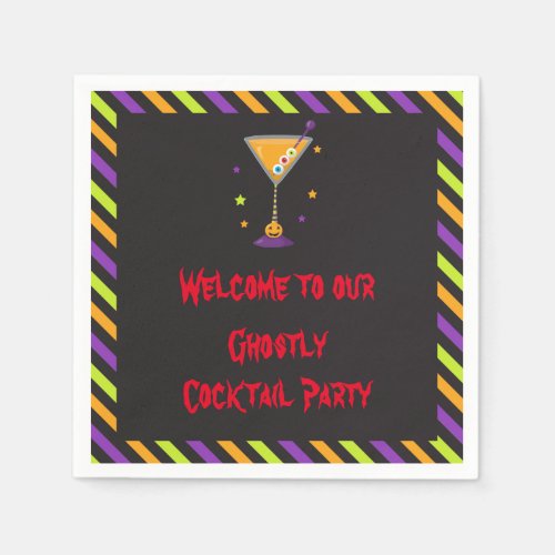 Halloween Spooky Cocktails Party Paper Napkins