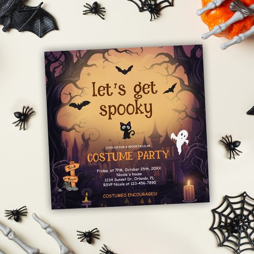 Halloween Spooky Costume Party Invitation