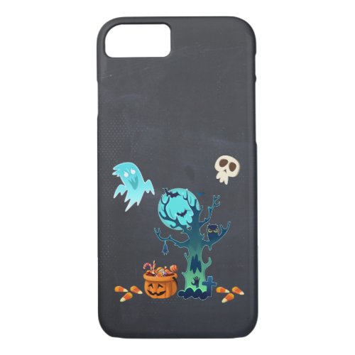 Halloween Spooky Creepy Ghosts Bats Skulls  Candy iPhone 87 Case