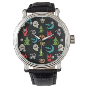 Halloween Spooky Cute Characters Glitter Collage Watch
