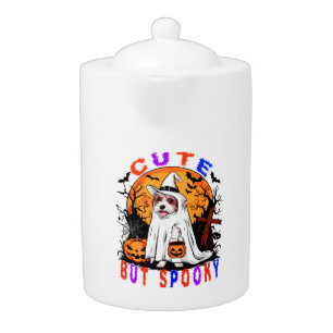 Halloween Spooky Cute Dog Artwork For Pet Lovers Teapot