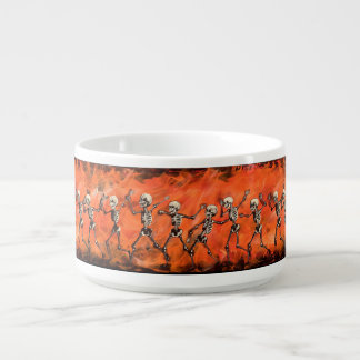 Halloween Spooky Dancing Skeletons - Chili Bowl