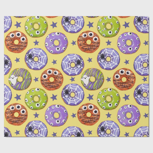 Halloween Spooky Donuts Gift  Wrapping Paper (Seam)