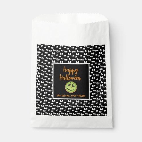 Halloween spooky eyes green cookie no tricks  favor bag