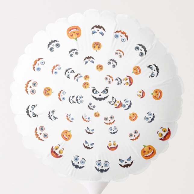 Halloween Spooky Face Pattern Balloon (Back)