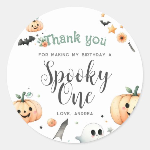 Halloween Spooky first one Classic Round Sticker