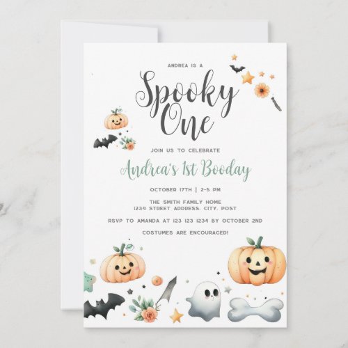 Halloween Spooky first one Invitation