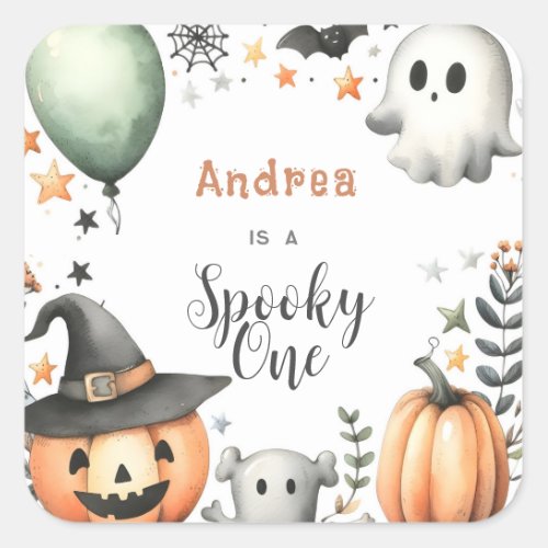 Halloween Spooky first one Square Sticker