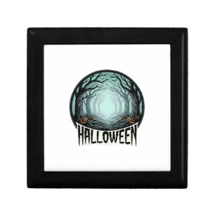 Halloween Spooky Forest Vintage Engraving Design_1 Gift Box
