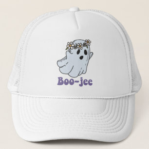 Halloween Spooky Ghost Boo Jee Boo Trucker Hat