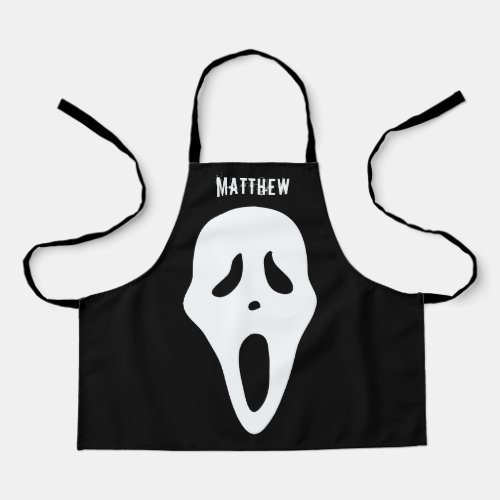 Halloween Spooky Ghost Face For Kids Apron