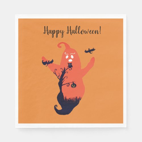 Halloween Spooky Ghost  Paper Napkin