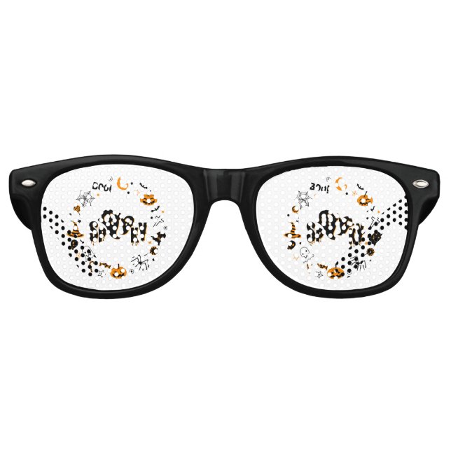 Halloween Spooky Ghost Party Retro Sunglasses (Front)