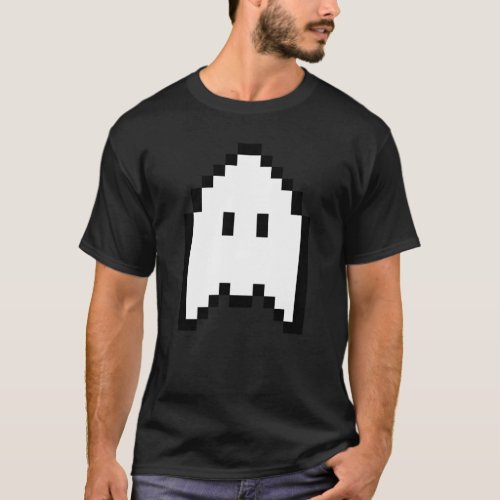 halloween spooky ghost pixel art T_Shirt