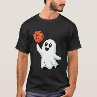 Halloween Spooky Ghost Playing Basketball for Todd T-Shirt