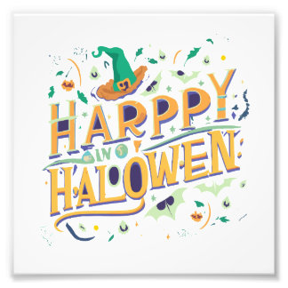 halloween, spooky, ghost, pumpkin, witch, cute, photo print