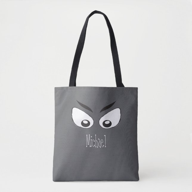 Halloween Spooky Ghost Scary Whimsical Eyes Tote Bag (Front)