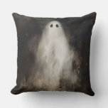 Halloween Spooky Ghost Throw Pillow