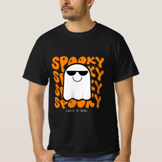 Halloween Spooky Ghost Unisex 100% Cotton T-shirt