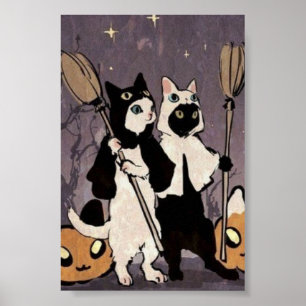 halloween, spooky, ghost, witch, scary, cute, pump poster
