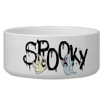 Halloween Spooky Ghosts Bowl by DoggieAvenue at Zazzle