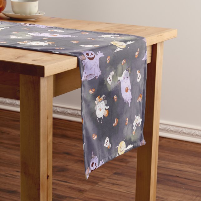 Halloween Spooky Ghosts Table Runner (In Situ)