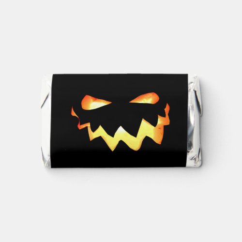Halloween Spooky Glowing Pumpkin Face Hersheys Miniatures