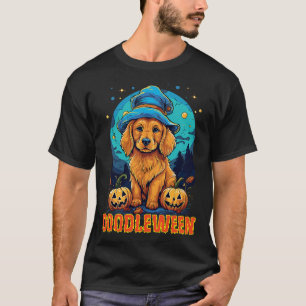Halloween Spooky Golden Doodle Dog Goldendoodle T-Shirt