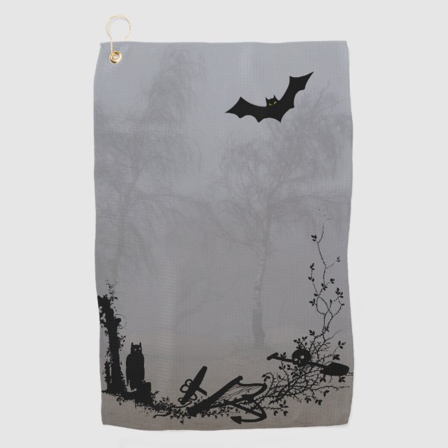 Halloween spooky golf towel (Front)