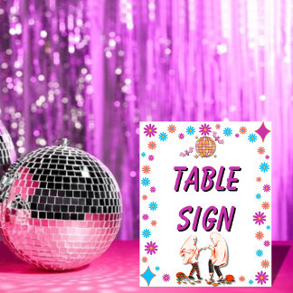 Halloween Spooky Groovy Party Table Signs