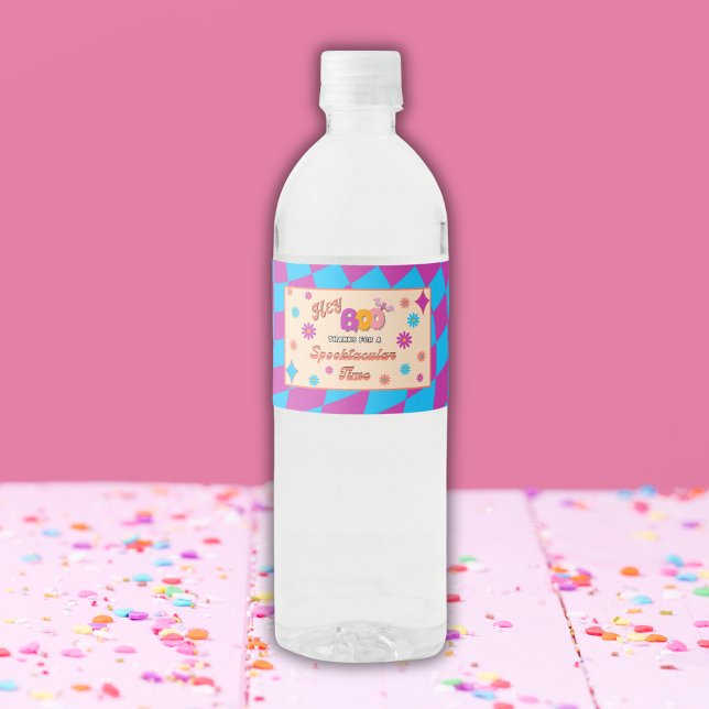 Halloween Spooky Groovy Party Water Bottle Labels (Creator Uploaded)