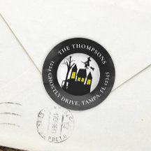Halloween Spooky Haunted House Return Address
