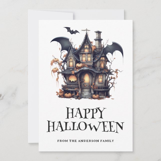 Halloween Spooky Holiday Card (Front)