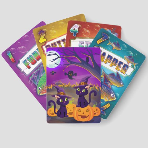 Halloween Spooky Kitties Go Fish Cards